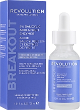 Сироватка для обличчя із саліциловою кислотою й фруктовими ферментами - Revolution Skincare Serum 2% Salicylic Acid & Fruit Enzymes — фото N2