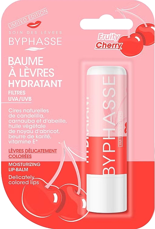 Бальзам для губ "Фруктовая вишня" - Byphasse Limited Edition Fruity Cherry Lip-Balm — фото N1