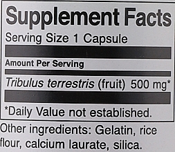 Харчова добавка "Трибулус Фрукт", 500 мг, 90 капсул - Swanson Full Spectrum Tribulus Fruit — фото N2