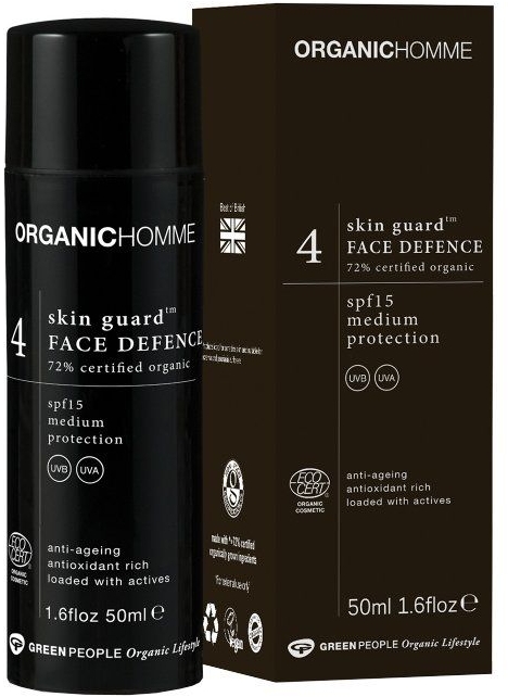 4 Солнцезащитный крем для лица SPF15 для мужчин - Green People 4 Skin Guard Face Defence Lotion Spf15