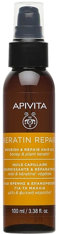 Олія для волосся - Apivita Keratin Repair Nourish & Repair Hair Oil — фото N1