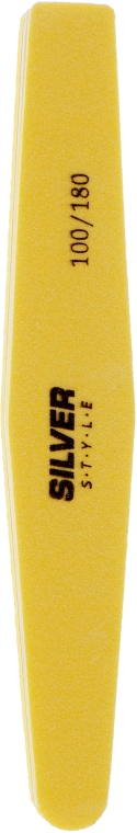 Пилочка полірувальна, 100/180, SNF-051/3, жовта - Silver Style — фото N1