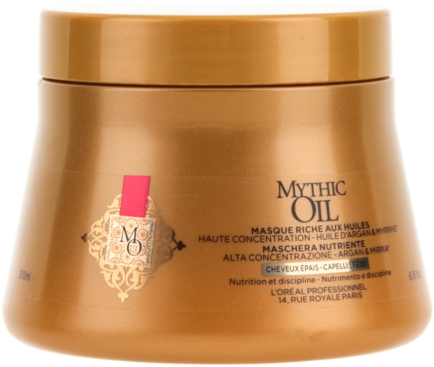 Питательная маска на основе масел для плотных волос - L'Oreal Professionnel Mythic Oil Rich Oil Masque — фото N3
