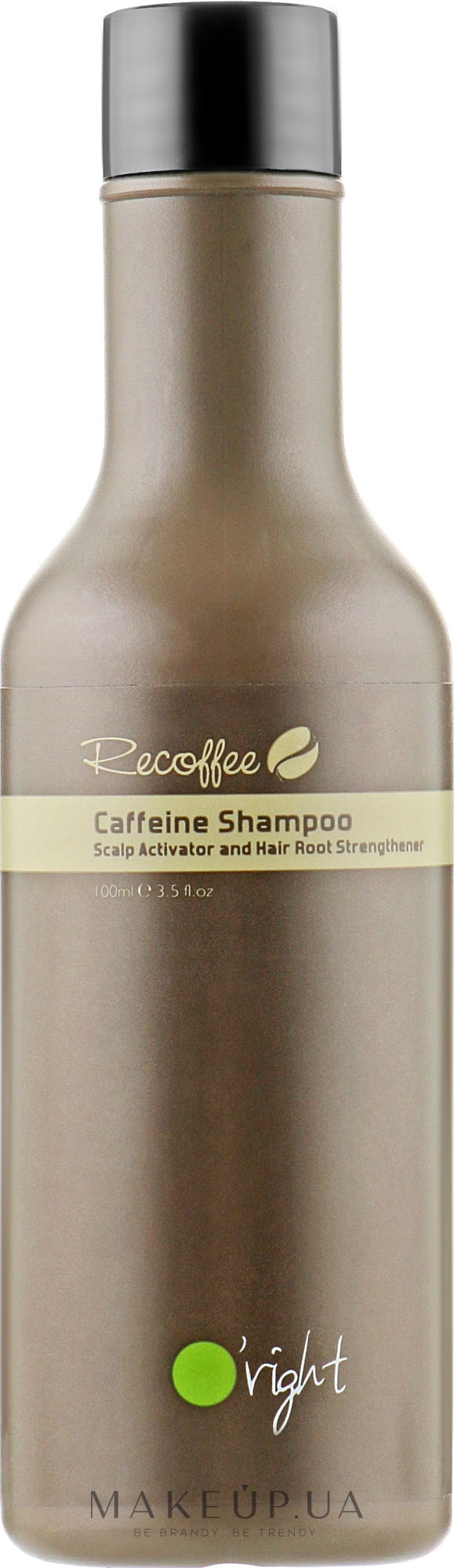 Органічний стимулювальний шампунь проти випадання і для росту волосся з кофеїном - O'right Caffeine Shampoo — фото 100ml