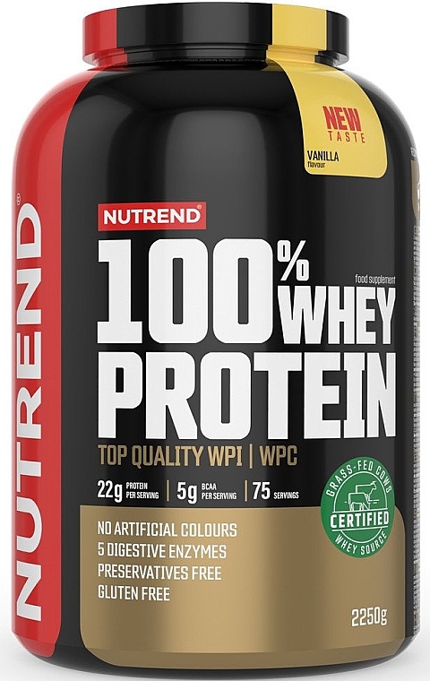 Протеин "Ваниль" - Nutrend 100% Whey Protein Vanilla — фото N1
