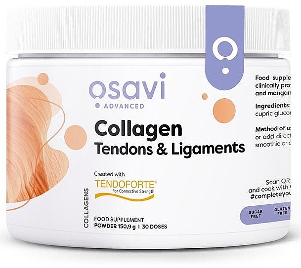 Харчова добавка для сухожиль і зв'язок "Колаген" - Osavi Collagen Peptides Tendons & Ligaments — фото N1