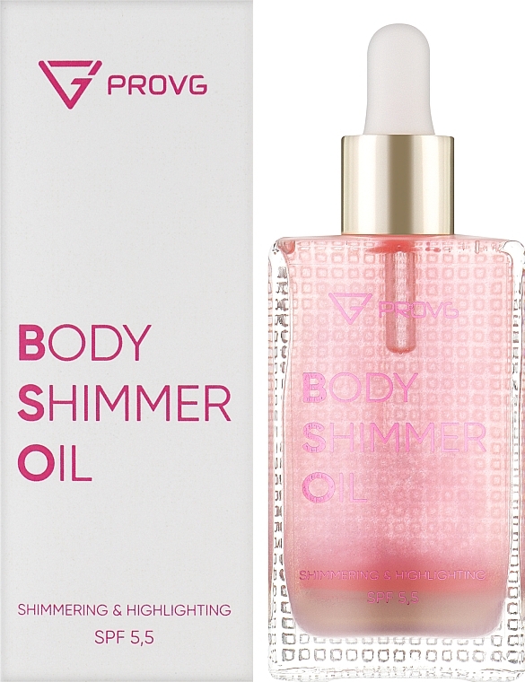 Масло для тела с шиммером - PROVG Body Shimmer Oil Pink Gold SPF 5,5 — фото N2