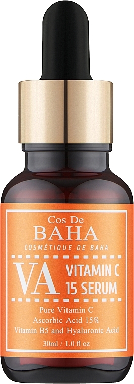 Сироватка для сяйва шкіри з вітаміном С й пантенолом - Cos De BAHA Vitamin C 15% Ascorbic Acid