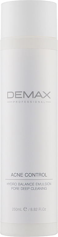 Гидро-эмульсия для проблемной кожи - Demax Acne Control Hydro Balance Emulsion Pore Deep Cleaning — фото N1