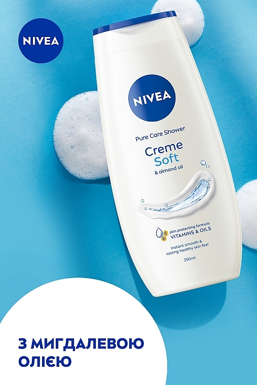 Гель-догляд для душу - NIVEA Creme Soft & Almond Oil Pure Care Shower — фото N4