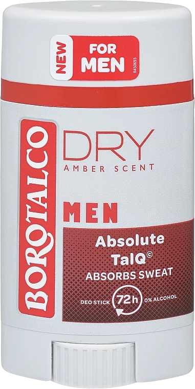 Кульковий дезодорант-антиперспірант - Borotalco Men Absolute Dry Amber Scent — фото N1