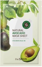 Парфумерія, косметика Маска тканинна для обличчя - The Saem Natural Avocado Mask Sheet