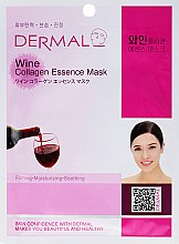 Парфумерія, косметика Маска з колагеном і екстрактом червоного вина - Dermal Wine Collagen Essence Mask