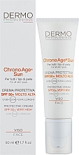 Сонцезахисний крем для обличчя SPF 50+ - Dermophisiologique Chrono Age Sun — фото N2