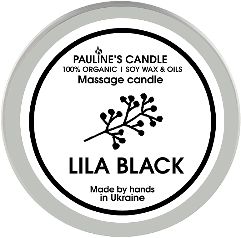Массажная свеча - Pauline's Candle Lila Black Manicure & Massage Candle — фото N1