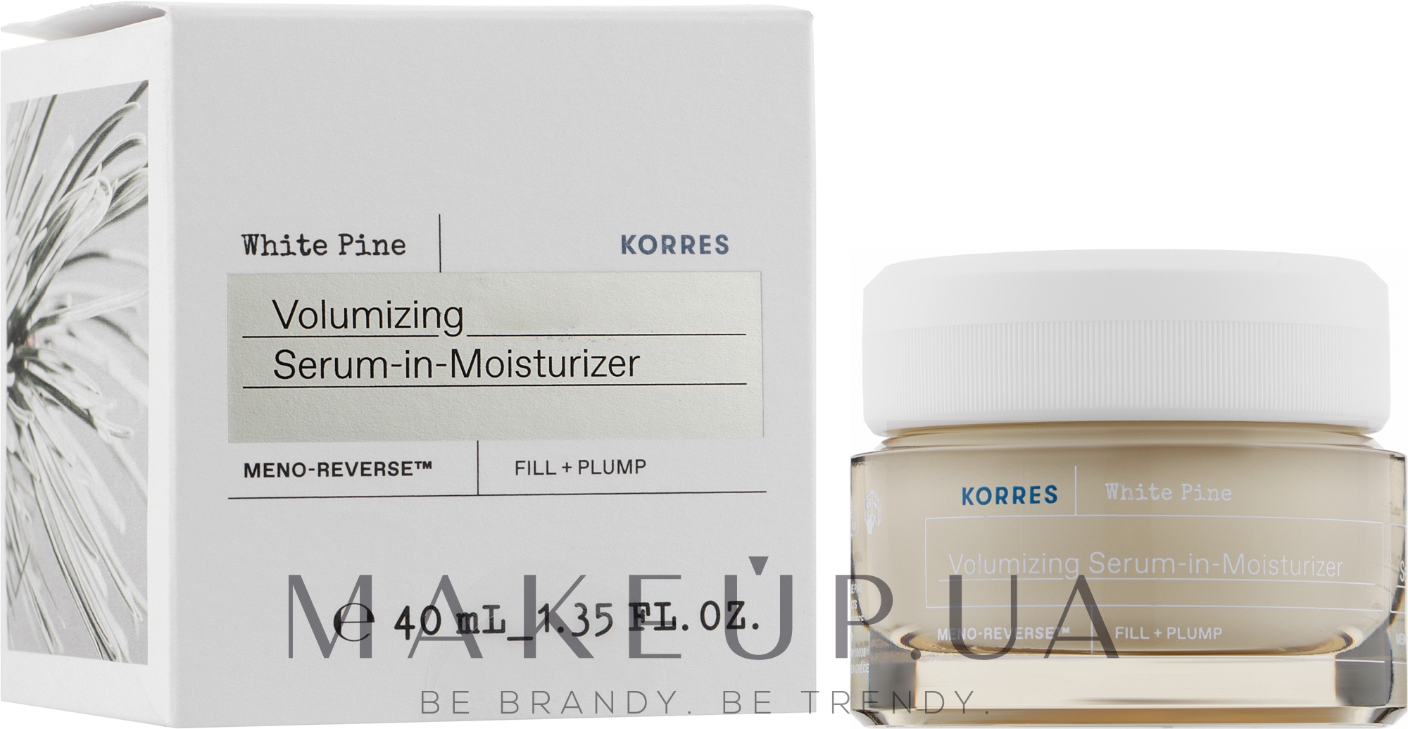Дневной крем для нормальной и комбинированной кожи - Korres White Pine Volumizing Serum-in-Moisturizer — фото 40ml