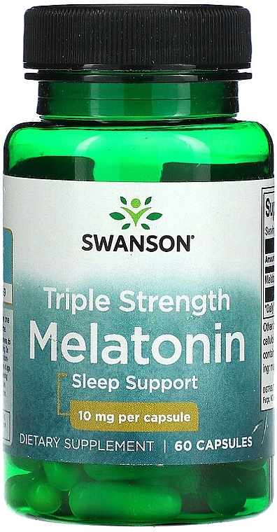 Диетическая добавка "Мелатонин", 10 mg - Swanson Triple Strength Melatonin — фото N1