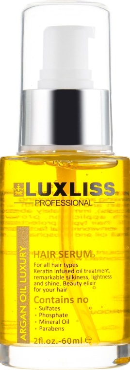 Сироватка на основі арганієвої олії - Luxliss Argan Oil Hair Serum — фото N2