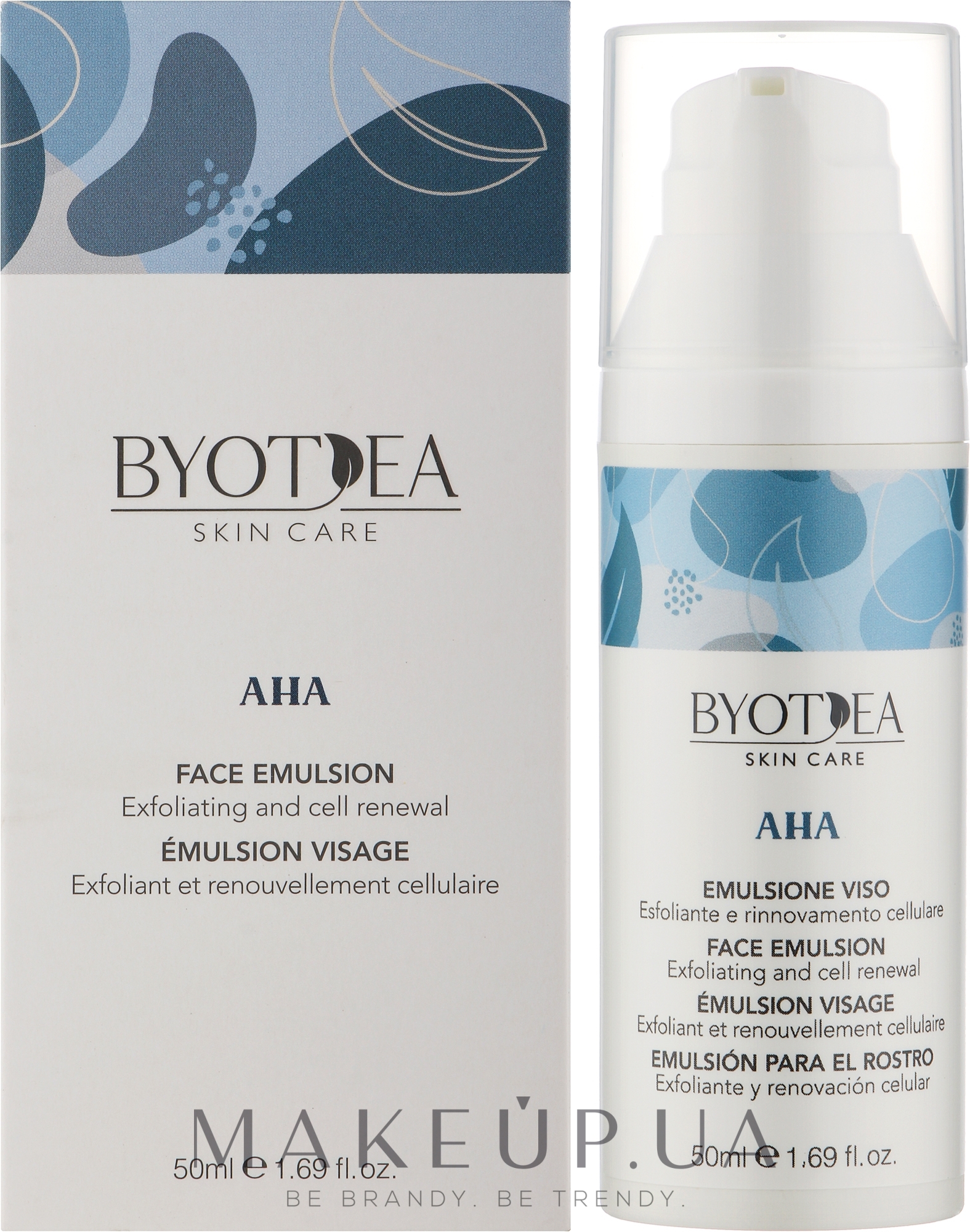 Отшелушивающая восстанавливающая эмульсия для лица - Byothea AHA Exfoliating Face Emulsion — фото 50ml