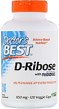 Парфумерія, косметика D-рибоза, 850мг - Doctor's Best D-Ribose