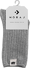 Парфумерія, косметика Довгі жіночі шкарпетки, сірі з котиком - Moraj