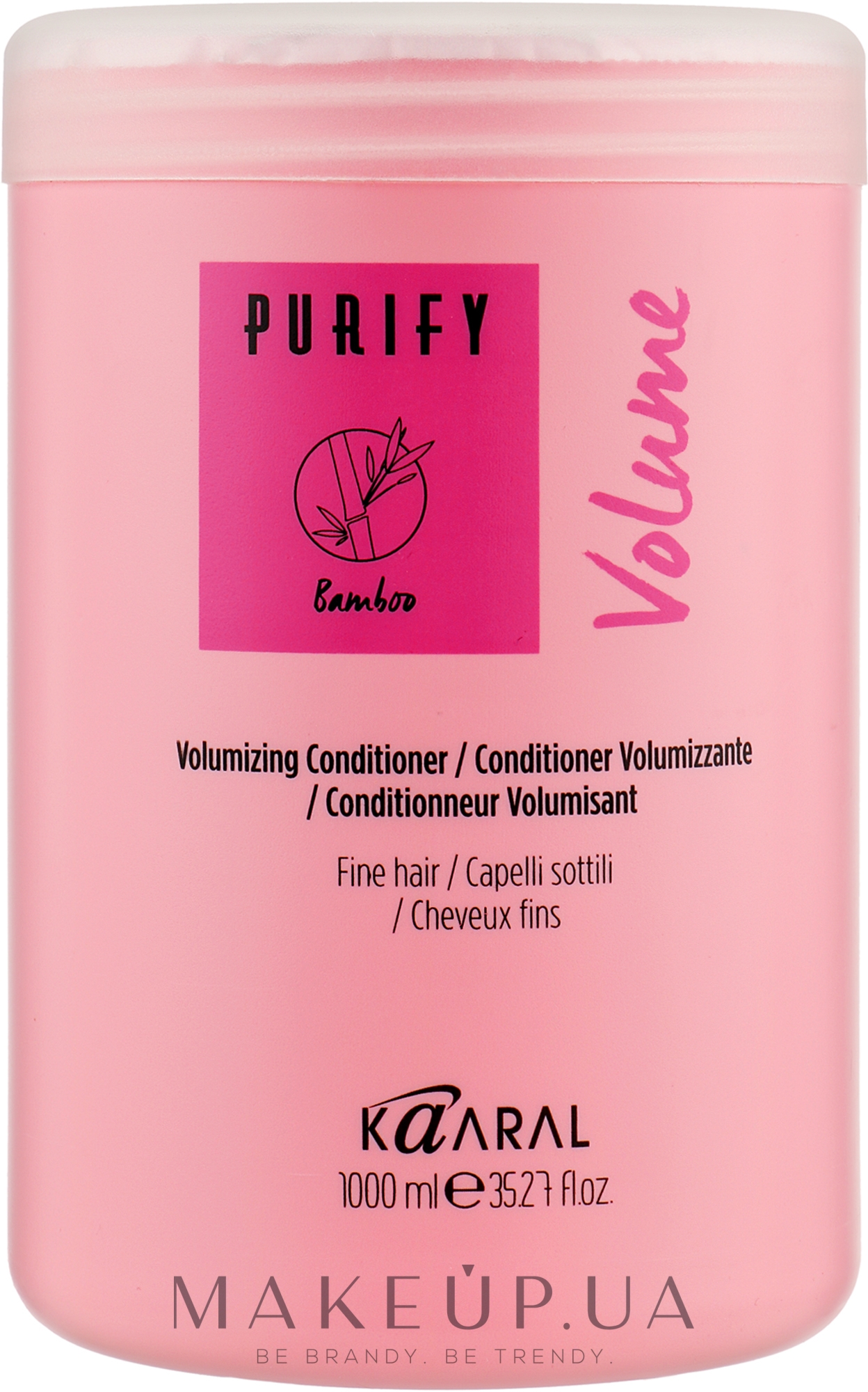 Крем-кондиционер для тонких волос с экстрактом бамбука - Kaaral Purify Volume Conditioner — фото 1000ml