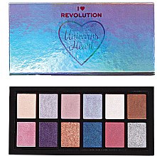 Парфумерія, косметика Палетка тіней для повік - Makeup Revolution Unicorns Heart Eyeshadow Palette