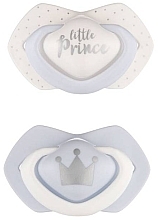 Парфумерія, косметика Пустушка силіконова симетрична "Royal Baby" 0-6 місяців, 2 шт., блакитна - Canpol Babies