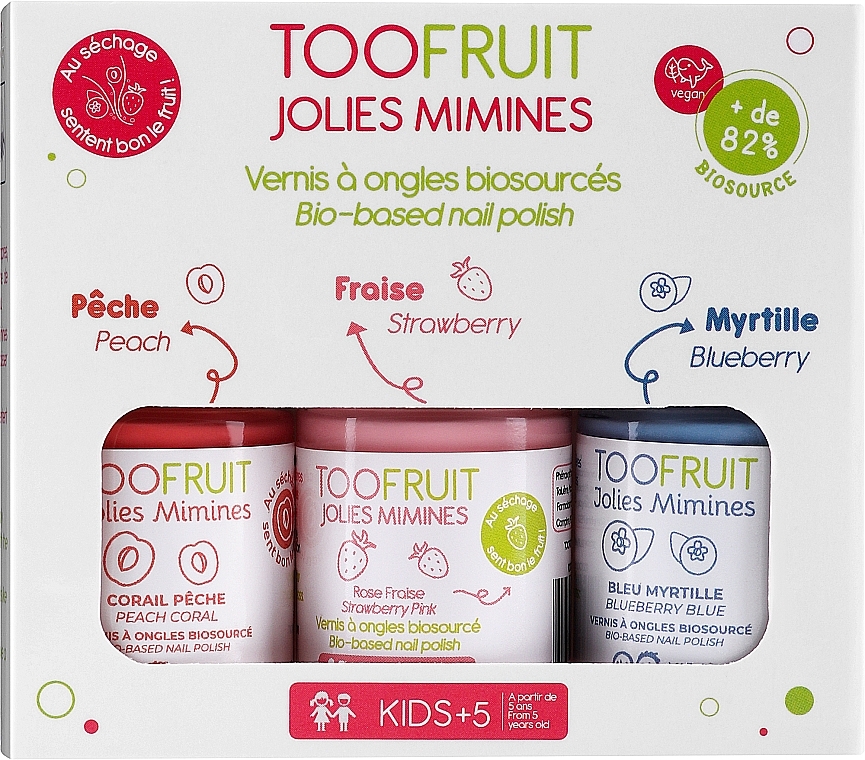 Toofruit Jolies Mimines Set (nail/polish/ 3*10ml) - Набір — фото N1