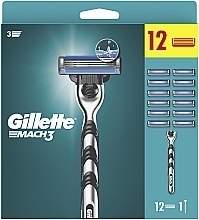 Бритва з 12 змінними касетами - Gillette Mach3 — фото N2