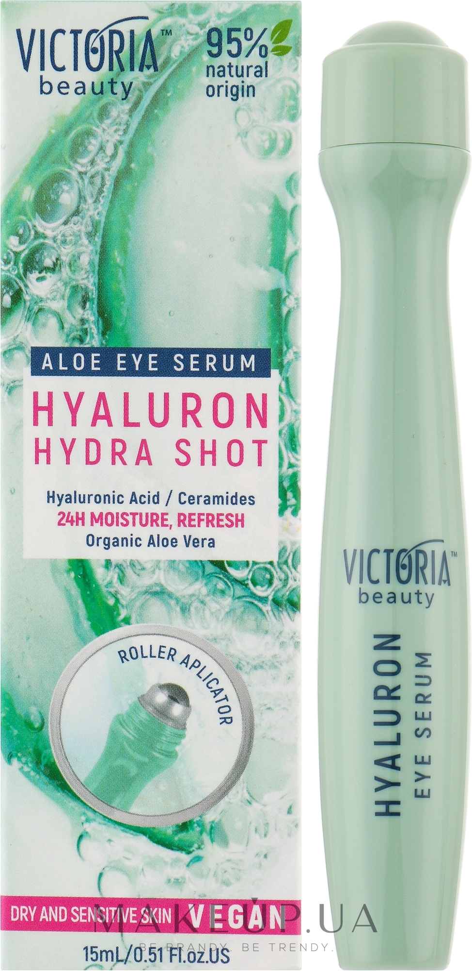 Сыворотка-роллер для области вокруг глаз - Victoria Beauty Hyaluron Hydra Shot — фото 15ml