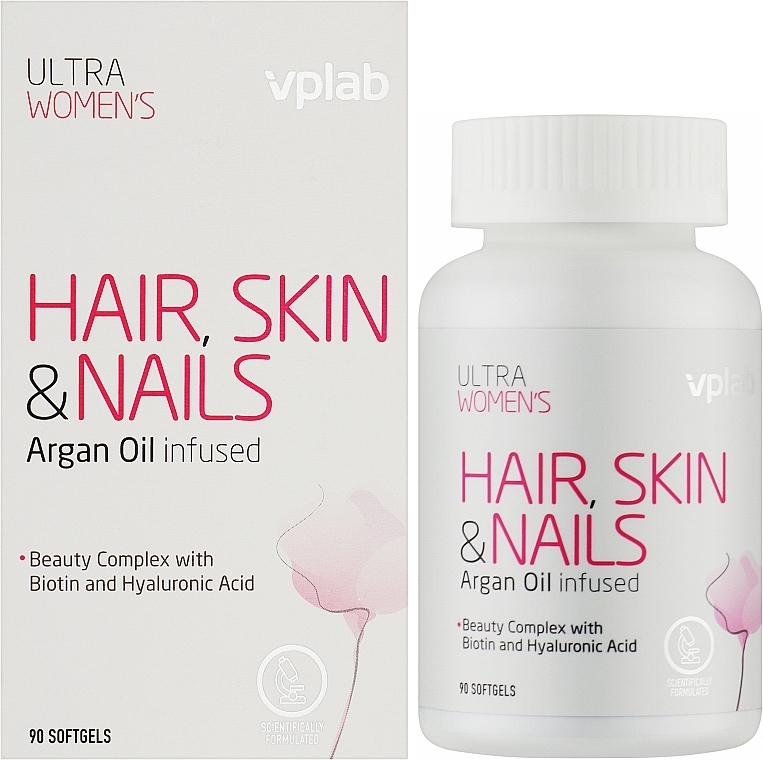 Вітамінний комплекс для шкіри, волосся та нігтів, капсули - VPLab Ultra Women’s Hair, Skin & Nails — фото N2