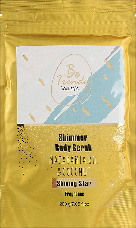 Шиммер-скраб для тела сухой - Be Trendy Shimmer Body Scrub Shining Star — фото N1