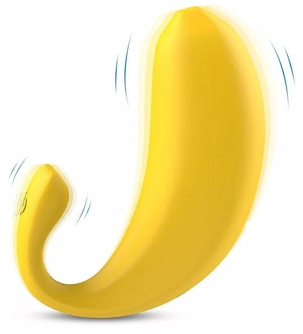 Вібратор з дистанційним керуванням і 9 режимами вібрації, жовтий - S-Hande Banana-RTC — фото N1