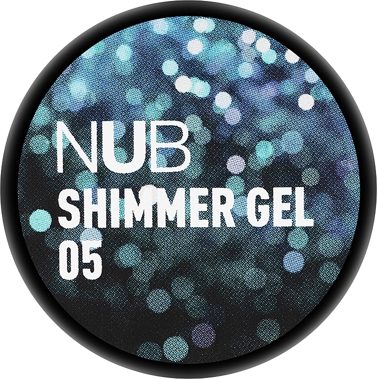 Шиммер-гель для дизайна ногтей с крупными блестками - NUB Shimmer Gel