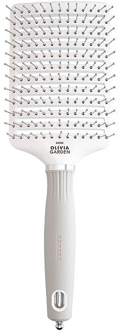 Щетка для волос - Olivia Garden Expert Care Vent Nylon White&Grey L — фото N1