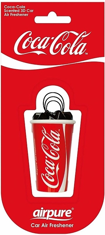 Освежитель воздуха для автомобиля "Кока-кола" - Airpure Car Air Freshener Coca-Cola 3D Original — фото N1