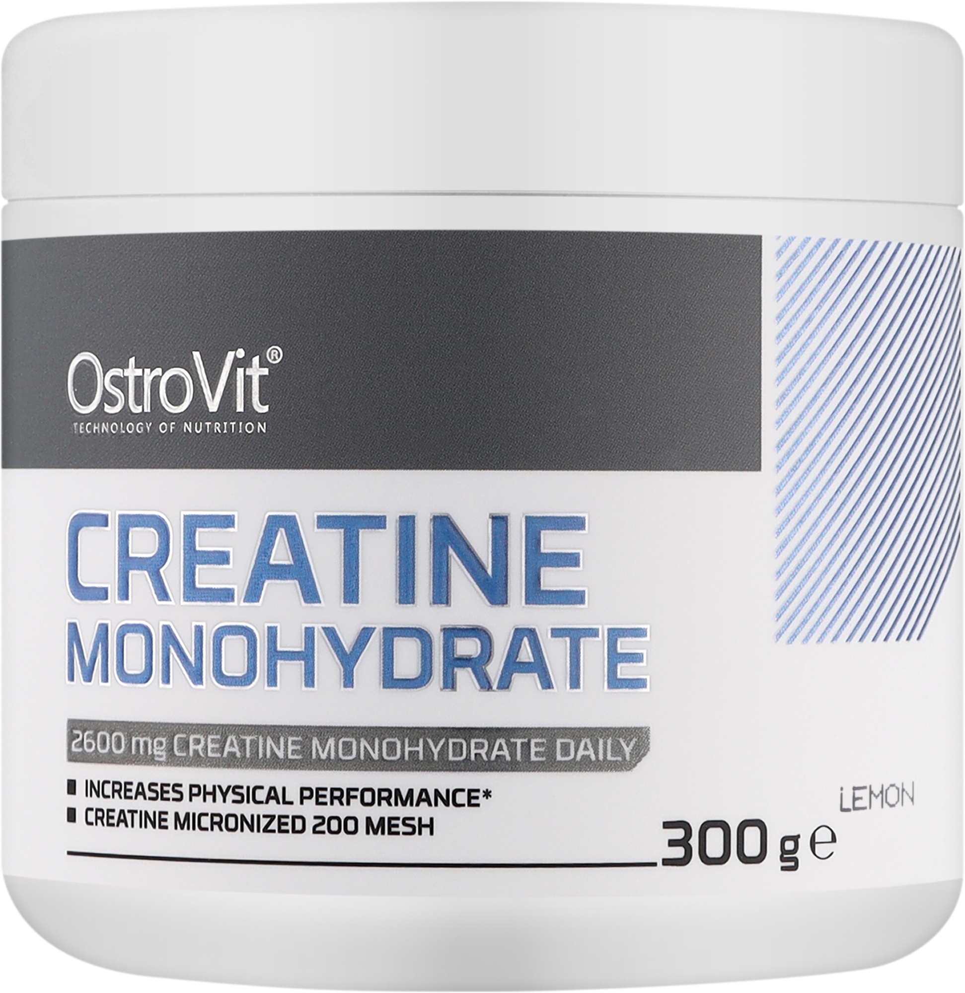 Пищевая добавка "Креатин моногидрат", лимон - OstroVit Creatine Monohydrate Lemon — фото 300g