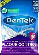 Парфумерія, косметика Флос-зубочистки "Перехресне очищення. Контроль зубного нальоту" - DenTek