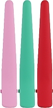 Парфумерія, косметика Затискач перукарський для волосся, рожевий + червоний + зелений - Puffic Fashion