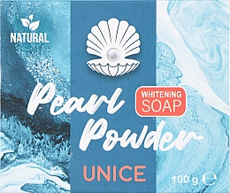 Натуральное мыло с жемчужной пудрой - Unice Pearl Powder Whitening Soap — фото N1