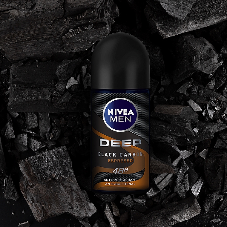 Дезодорант кульковий для чоловіків - NIVEA MEN Deep Black Carbon Espresso Anti-Perspirant — фото N4