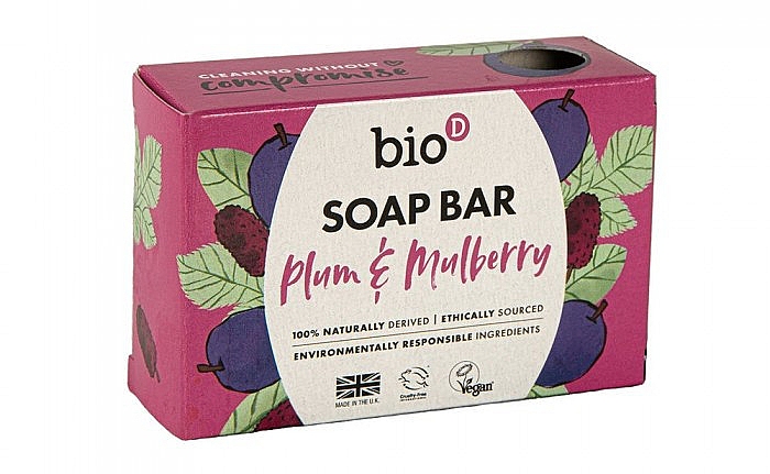 Мило «Слива та шовковиця» - Bio-D Plum & Mulberry Soap Bar — фото N1