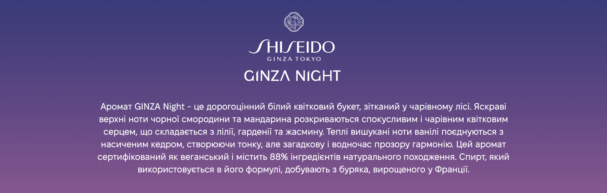 Парфумована вода - Shiseido Ginza Night
