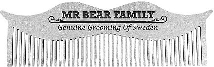 Расческа для усов - Mr. Bear Family Moustache Steel Comb — фото N1