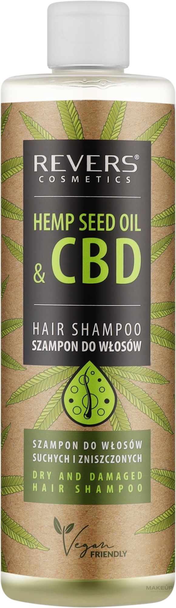 Шампунь для волос - Revers Hair Shampoo With Natural Hemp Oil With CBD — фото 400ml