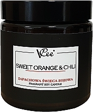 Парфумерія, косметика Соєва свічка з ароматом солодкого апельсина та нотками пряного чилі - Vcee Sweet Orange & Chili Fragrant Soy Candle