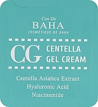 Парфумерія, косметика Гель-крем для обличчя з центелою - Cos De BAHA Centella Gel Cream (пробник)