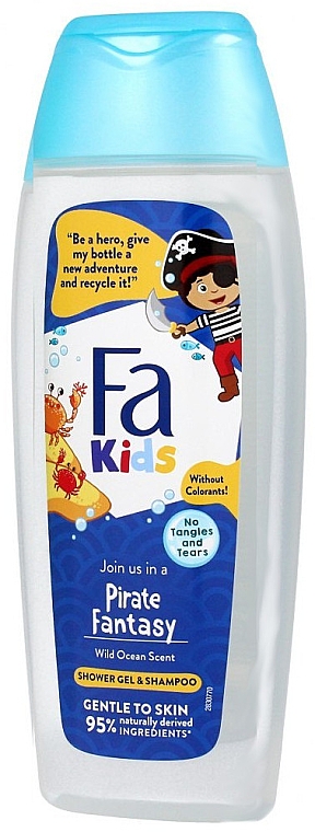 Гель-шампунь для хлопчиків "Піратська фантазія" - Fa Kids Pirate Fantasy Shower Gel & Shampoo — фото N1