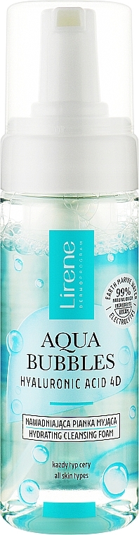 Увлажняющая пена для умывания - Lirene Aqua Bubbles Hyaluronic Acid 4D Hydrating Washing Foam